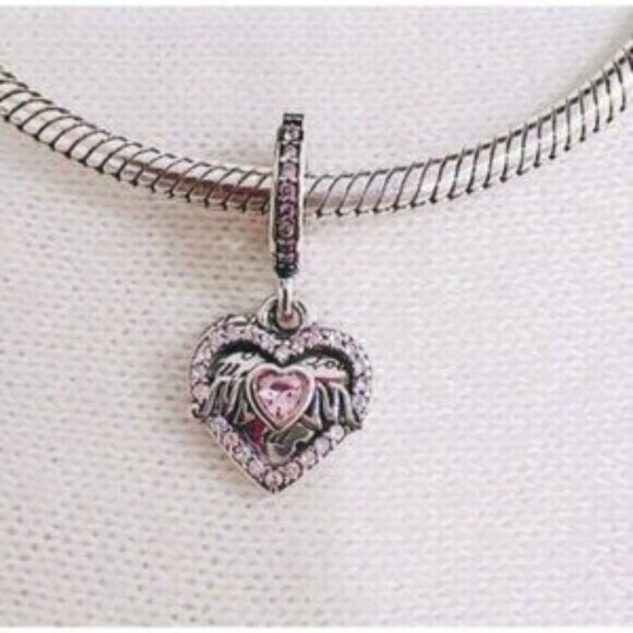 Heart Mom Charm, Charms fit Pandora Bracelet Necklace S925 Sterling Silver - Picture 3 of 5